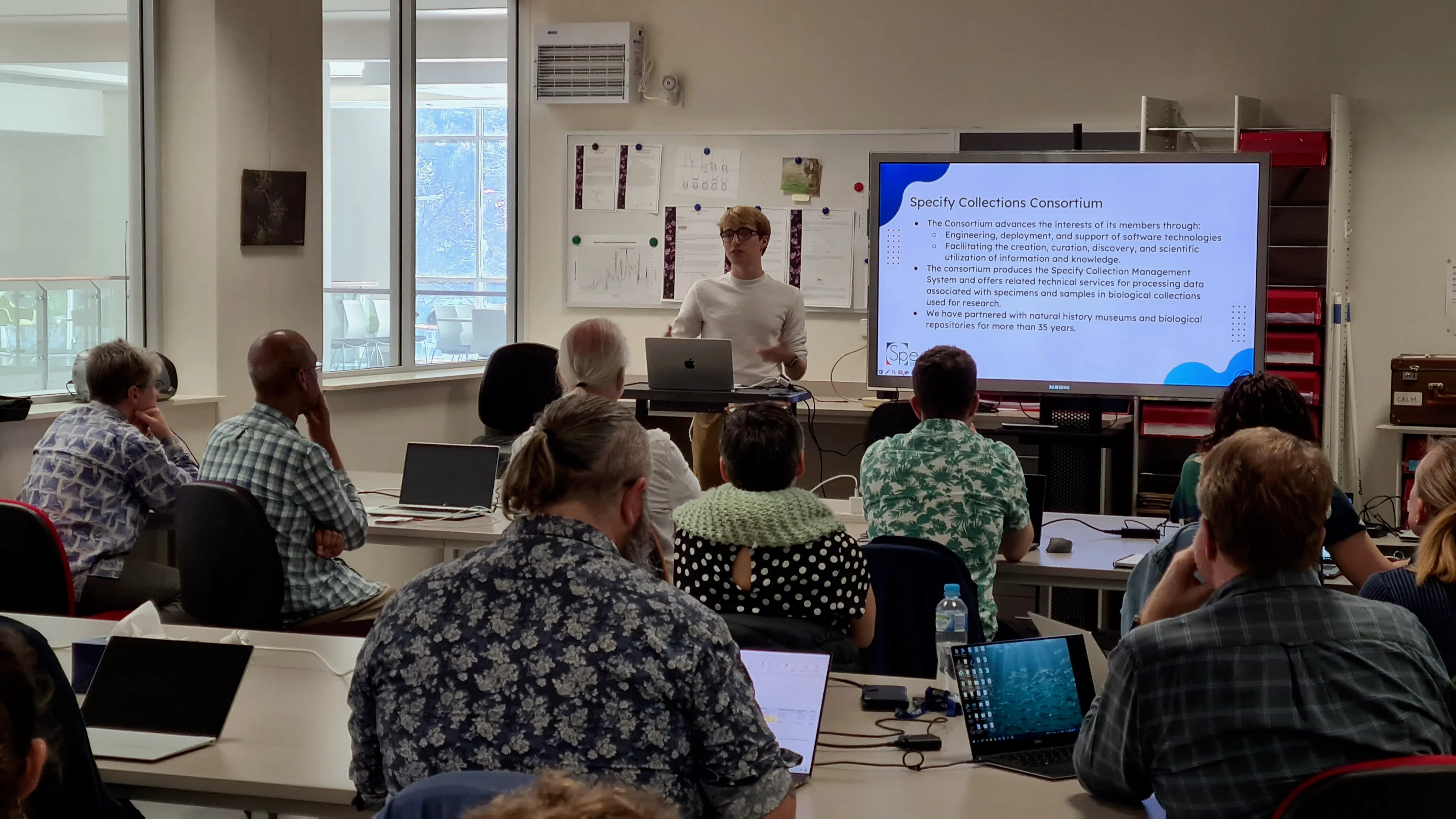 Me speaking at the workshop